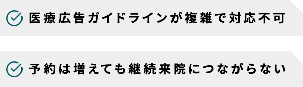 初期投資のリスクを負いたくない　テストを繰り返す体力がない　成果報酬型サービスも信用できない