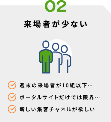 来場者が少ない