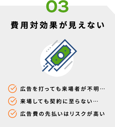 費用対効果が見えない